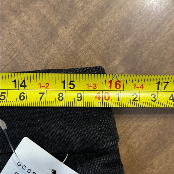 NWT Good American Good Curve Denim Shorts Women’s 12 Black High Rise Stretch - Picture 13 of 16